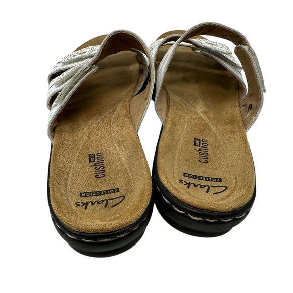 Clarks Women's Leisa Broach Strappy Hook and Loop Slip On Sandals Size 7 - Picture 6 of 6